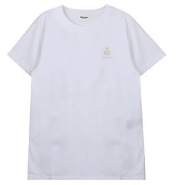 Isabel Marant Damen T-Shirt aus Baumwolle mit ABY-Logo Weiß