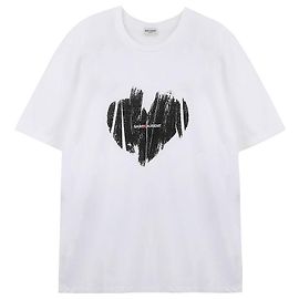 Saint Laurent Heart T-Shirt Braun