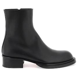 Alexander Mcqueen Botas Cuban Stack Preto