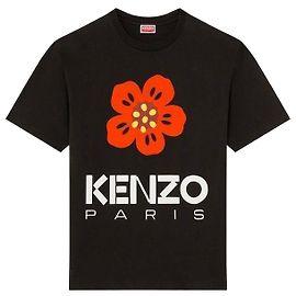 Kenzo T-shirt a maniche corte con stampa floreale Nero