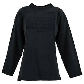 Maison Martin Margiela Sweatshirt mit gesticktem Logo Schwarz