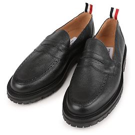 Thom Browne Grosgrain Loop Round Toe Loafer Black