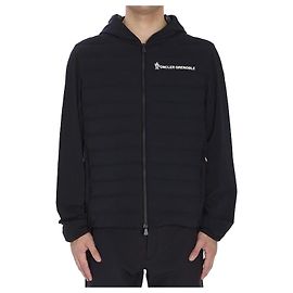 Moncler Moletom com zíper acolchoado Grenoble Preto