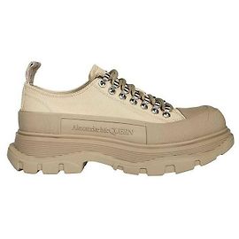 Alexander Mcqueen Baskets à lacets Tread Slick Marron