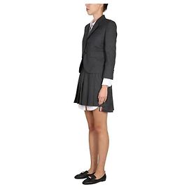 Thom Browne Color Solid Poplin Dress White