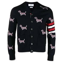 Thom Browne Cárdigan a rayas Hector Bar Azul