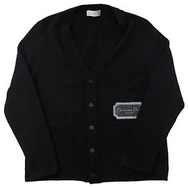 Dior Couture Cashmere V-Ausschnitt Cardigan Schwarz XL Schwarz