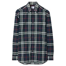 Burberry Camicia a quadri in cotone Blu