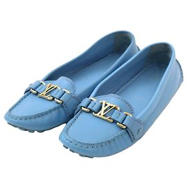 Louis Vuitton Mocassin Blue Silver Bleu