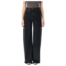 Saint Laurent Black Baggy Denim Jeans Black