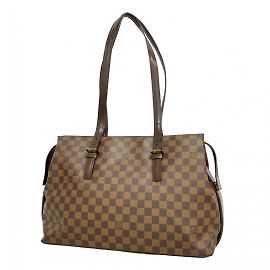 Bolsa de Ombro Chelsea Damier Louis Vuitton N51119 Ébano Damier ebene