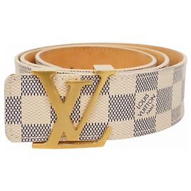 Cintura Centurion Damier Azur Louis Vuitton Bianco