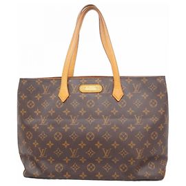 Louis Vuitton Monogram Wilshire MM Tote Bag Braun