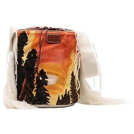 Borsa a secchiello Jorge in maglia stampata marrone Chloé Marrone Beige Altro