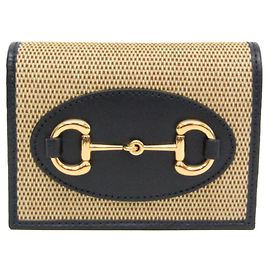 Gucci Horsebit 1955 Mini Wallet Black Beige