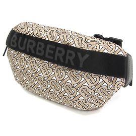 Bolsa de cintura/bolsa de ombro Burberry TB Monogram Preto Bege