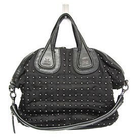 Bolsa de mão Givenchy Nightingale com studs Preto
