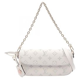 Carteira de couro Ivy com corrente Louis Vuitton em branco Branco