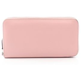 Portefeuille rond long Azap Hermès Rose