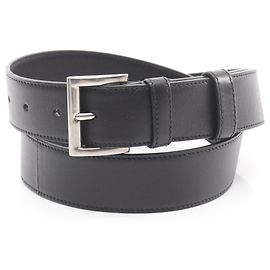 Prada Herren schwarze Standardgürtel Schwarz