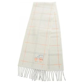 Écharpe en cachemire Berline Clan Blode d'Hermès Marron Bleu Multicolore
