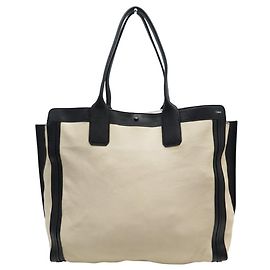 Chloé BORSA A MANO CHLOE ALISON GRANDE IN PELLE BIANCA E NERA Altro