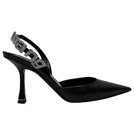 Alexander Wang Grace Escarpins à Talons Décorés en Cuir Noir Noir