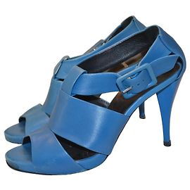 Pierre Hardy leather sandals turquoise Turquoise