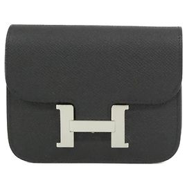 Hermes Hermès Constance Slim Bi-Fold Wallet Black
