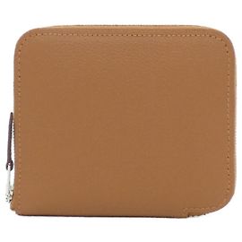 Billetera bi-fold de seda Hermès DELLA CAVALLERIA Dorado Otro