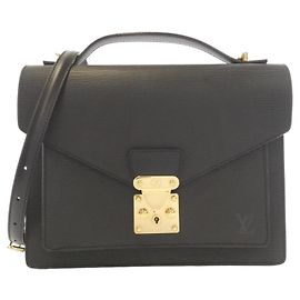 Sac à main Monceau Epi Louis Vuitton Noir