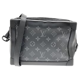 Louis Vuitton Monogram Eclipse Soft Trunk Shoulder Bag Black