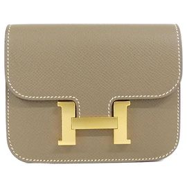 Hermès Constance Slim Wallet Beige Taupe