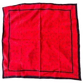 Yves Saint Laurent Silk Scarf Red