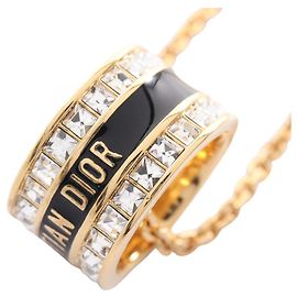 Collier Dior Night Code de Christian Dior Noir Doré Autre