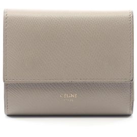 Céline Celine Small Trifold Wallet Beige