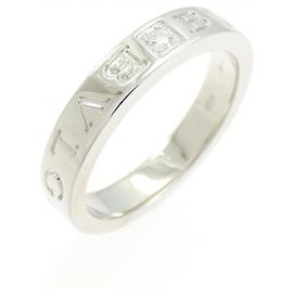 Bulgari Anel de banda em ouro branco e diamantes B.zero1 da Bvlgari Outro