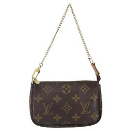Multi Pochette Accessoires Tasche Louis Vuitton Monogramm-Canvas Klein Braun
