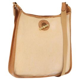 Hermès HERMES Borsa a Spalla Vespa PM Canvas Beige Oro Auth mr1763 Beige D'oro