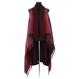 Claudie Pierlot Burgundy Wool Cape Dark red