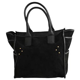 Jerome Dreyfuss Cabas en daim noir Noir
