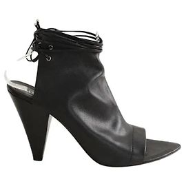 Isabel Marant Black Leather Heels Black