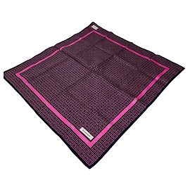 Cachecol Monograma Vintage Givenchy Roxo Preto Roxo