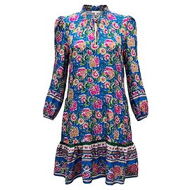 Blaues Multi-Sarong-Kleid mit Blumenmuster von Veronica Beard Blau
