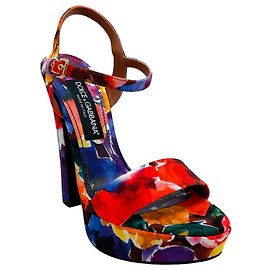 Dolce & Gabbana Multi Floral Platform Sandals Multiple colors