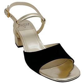 Sandales Ginger Noires / Dorées de Laurence Dacade Noir
