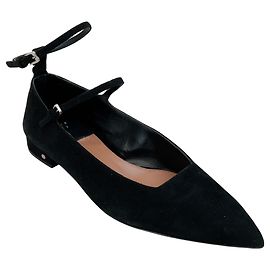 Laurence Dacade Black Suede Ilona Flats Black