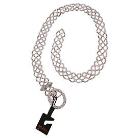 Cinto Guess com pedras de cristal Swarovski rosa Prata Rosa