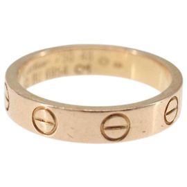 Cartier Love Band Ring 18K Rose Gold Golden