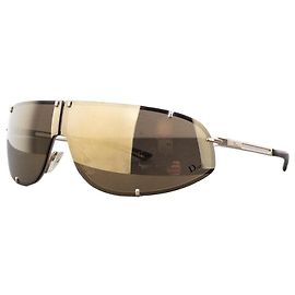 Óculos de sol Dior por Galliano AW00 'Cossack' Wrap Mask Shield Dourado